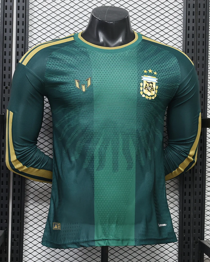 Camisola Argentina 26/27 Verde Versão Jogador Manga Comprida