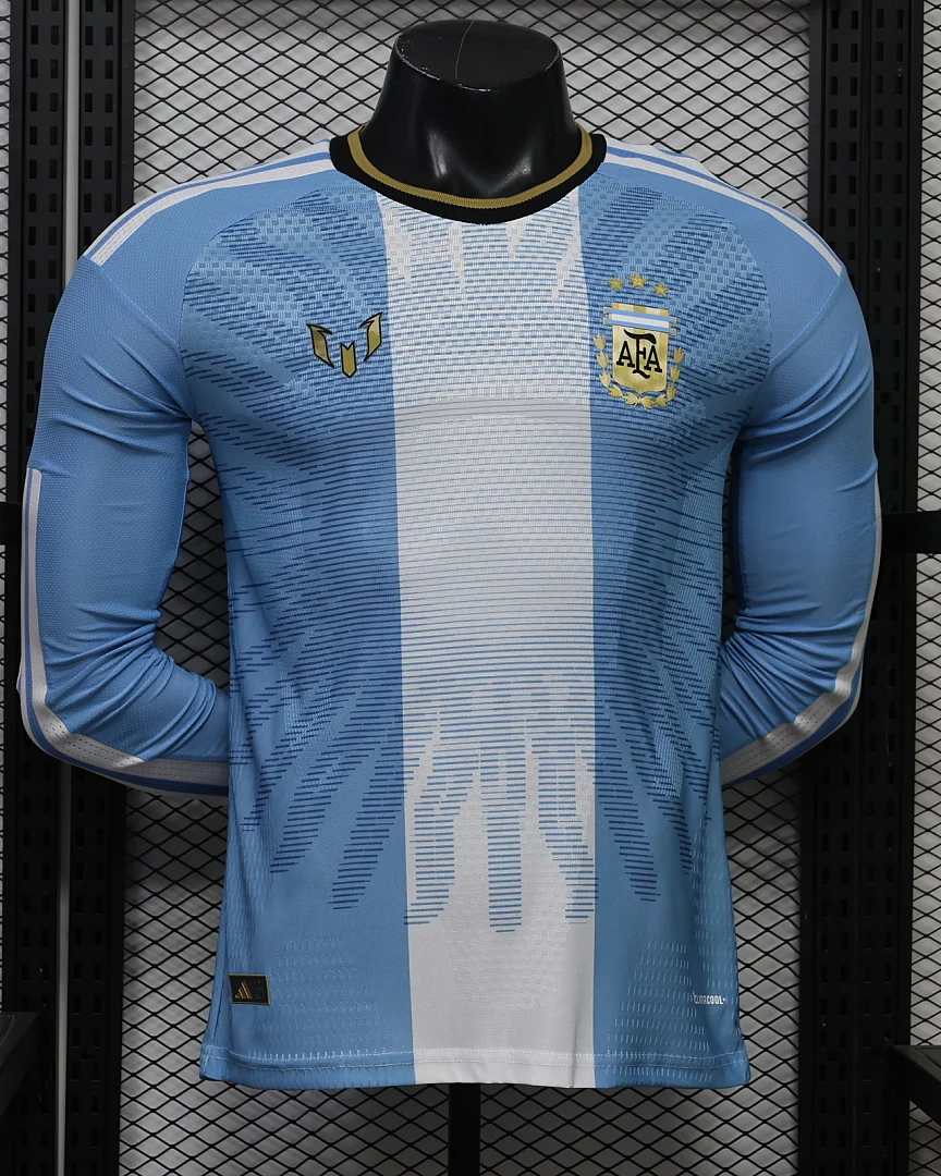Camisola Argentina 26/27 Comemorativa Messi Versão Jogador Manga Comprida