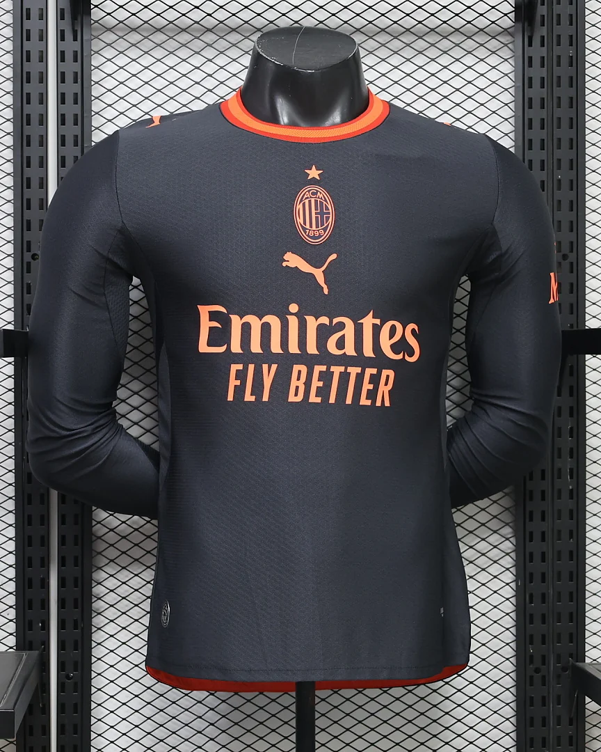 Camisola AC Milan 26/27 Alternativa Versão Jogador Manga Comprida
