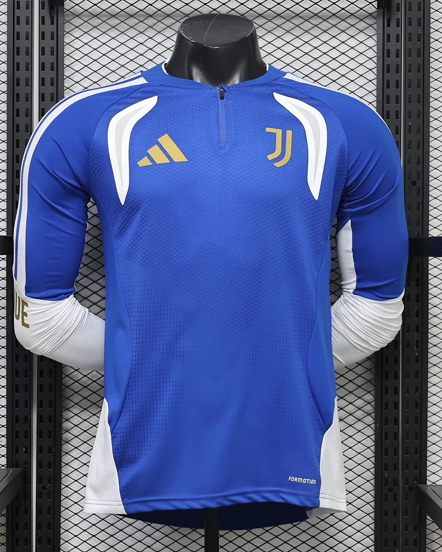 Camisola de Treino Juventus 26/27 Azul Versão Jogador Manga Comprida