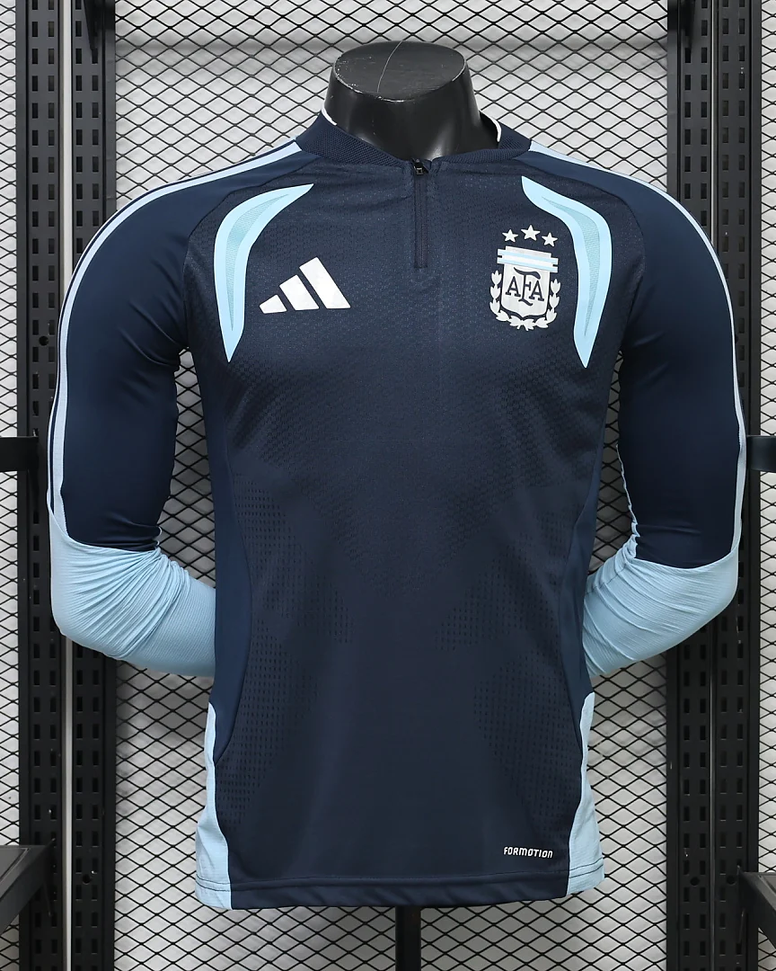 Camisola de Treino Argentina 26/27 Azul-Marinho Versão Jogador Manga Comprida