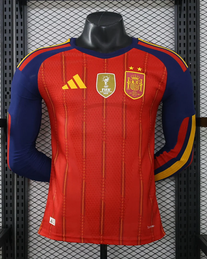 Camisola Espanha 26/27 Principal Versão Jogador Manga Comprida