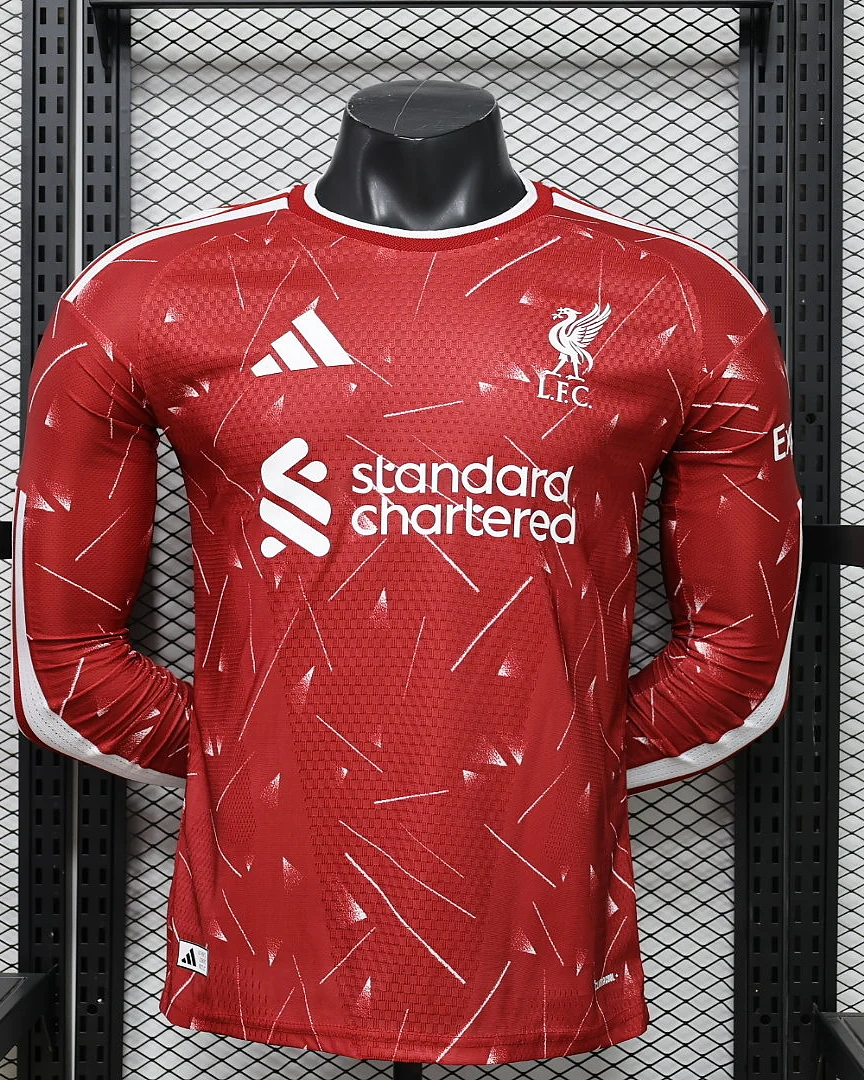 Camisola Liverpool 26/27 Principal Versão Jogador Manga Comprida