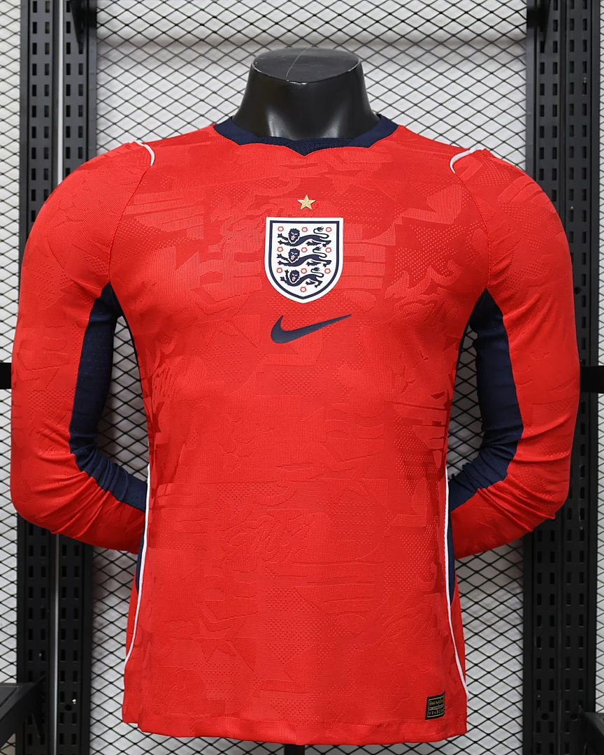Camisola Inglaterra Alternativa Versão Jogador Manga Comprida