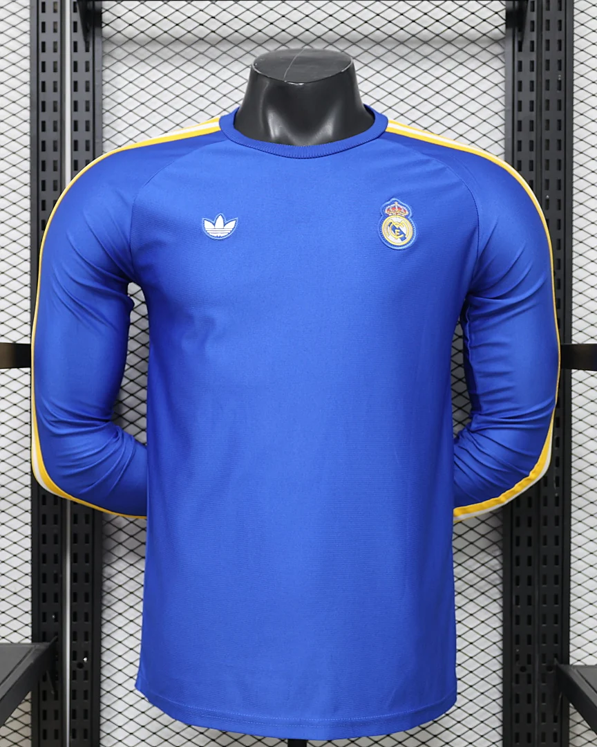 Camisola Real Madrid 26/27 Lifestyle Azul Versão Jogador Manga Comprida