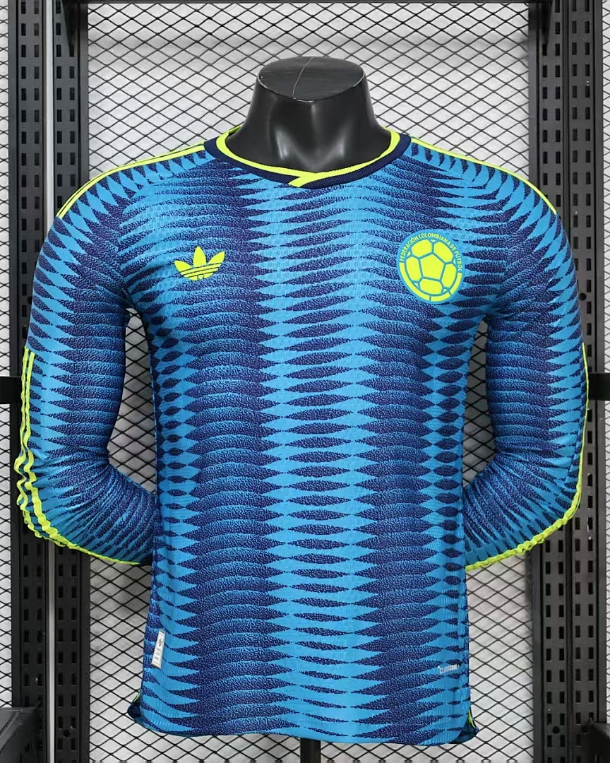 Camisola Colômbia Versão Jogador Manga Comprida