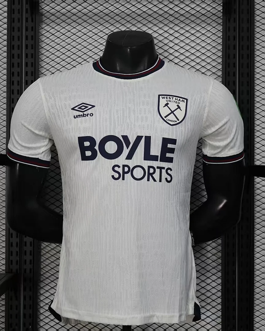 Camisola West Ham 25/26 Branca Versão Jogador