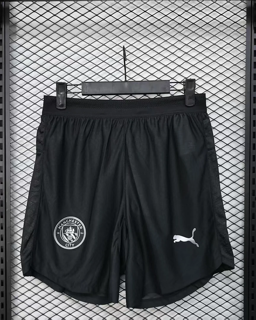 Calções Manchester City Preto Versão Jogador