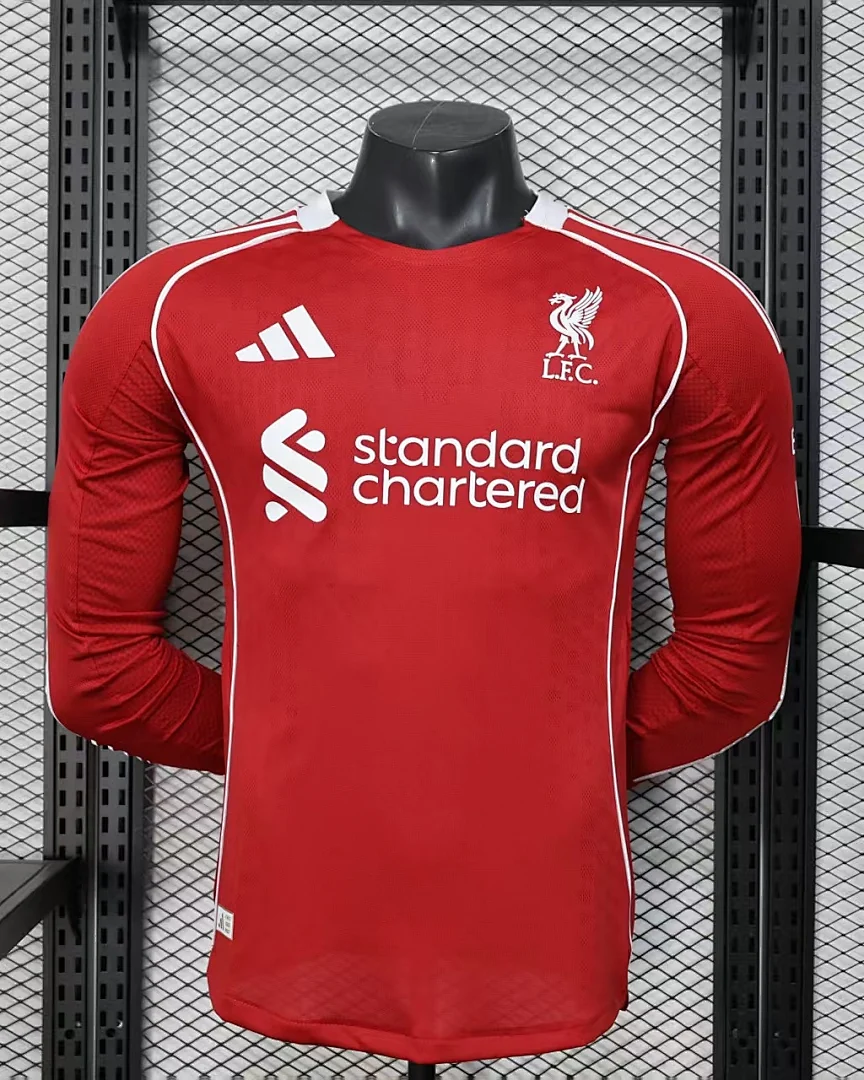 Camisola Liverpool 25/26 Principal Versão Jogador Manga Comprida