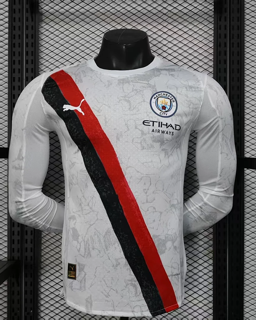 Camisola Manchester City Alternativa Versão Jogador Manga Comprida