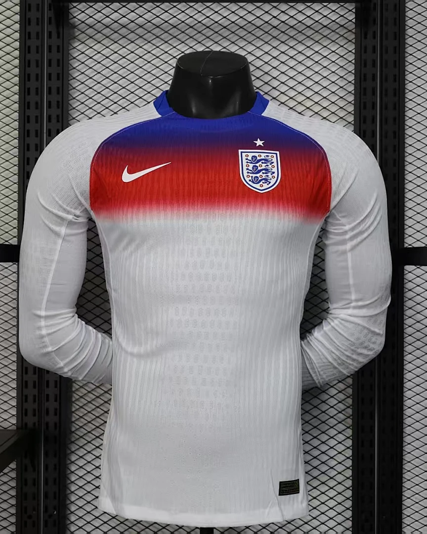 Camisola Inglaterra Versão Jogador Manga Comprida