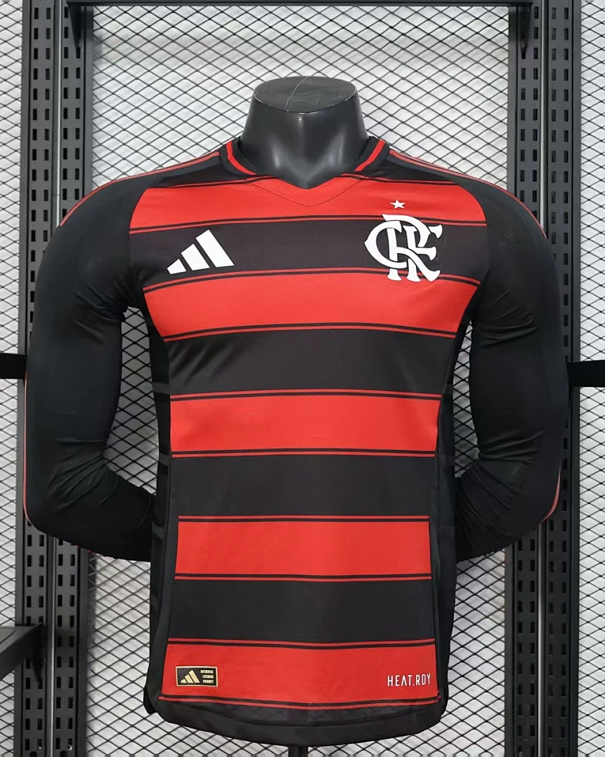Camisola Flamengo 25/26 Versão Jogador Manga Comprida