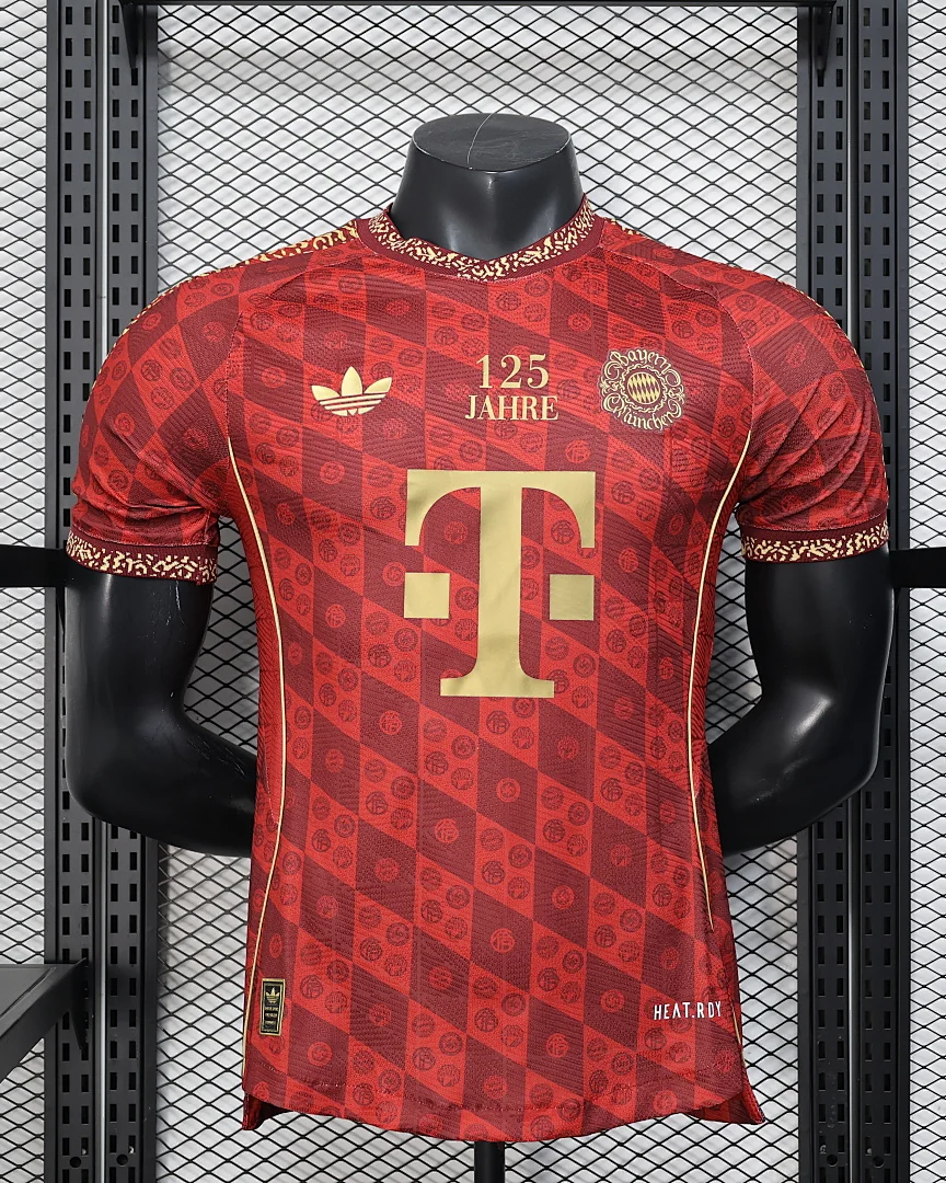 Camisola Bayern Munique Aniversário Vermelha Versão Jogador
