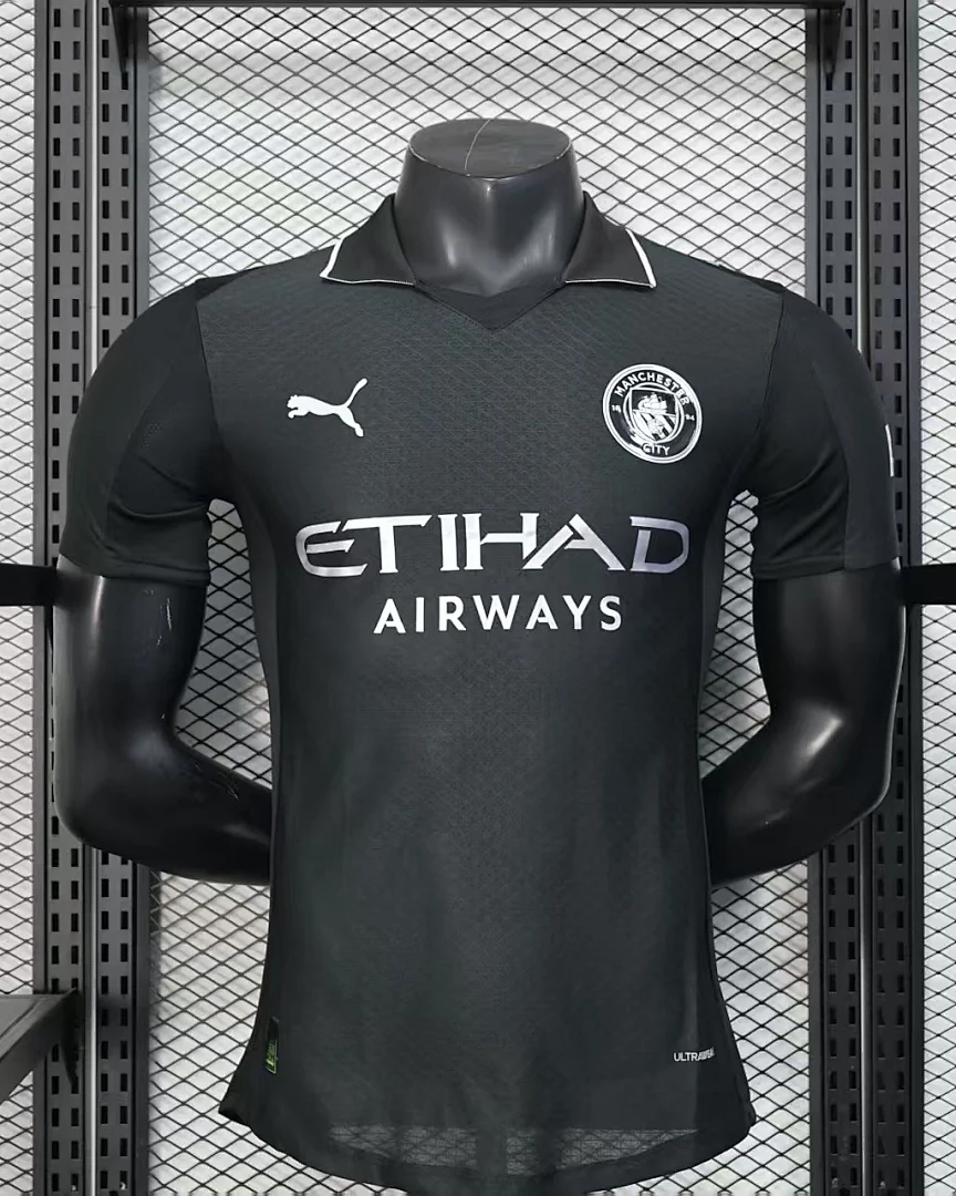Camisola Manchester City 25/26 Preta Versão Jogador