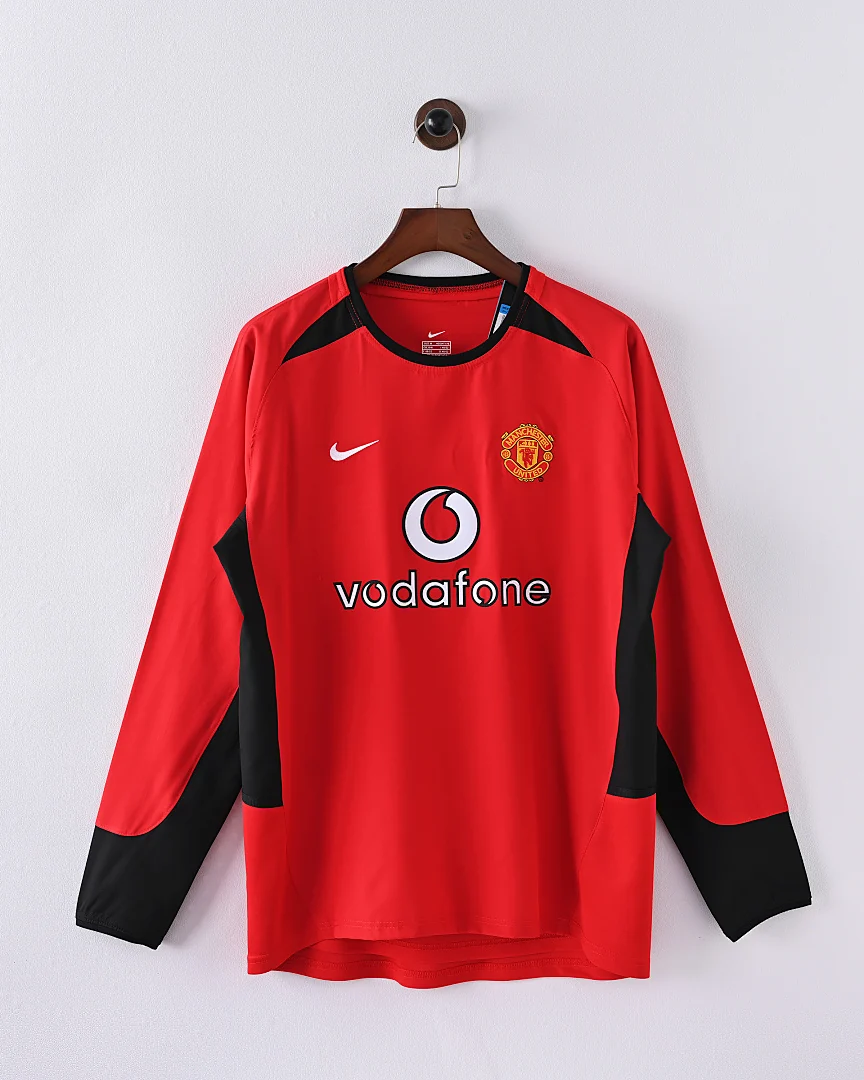 Camisola Retro Manchester United 2002/03 Principal Manga Comprida