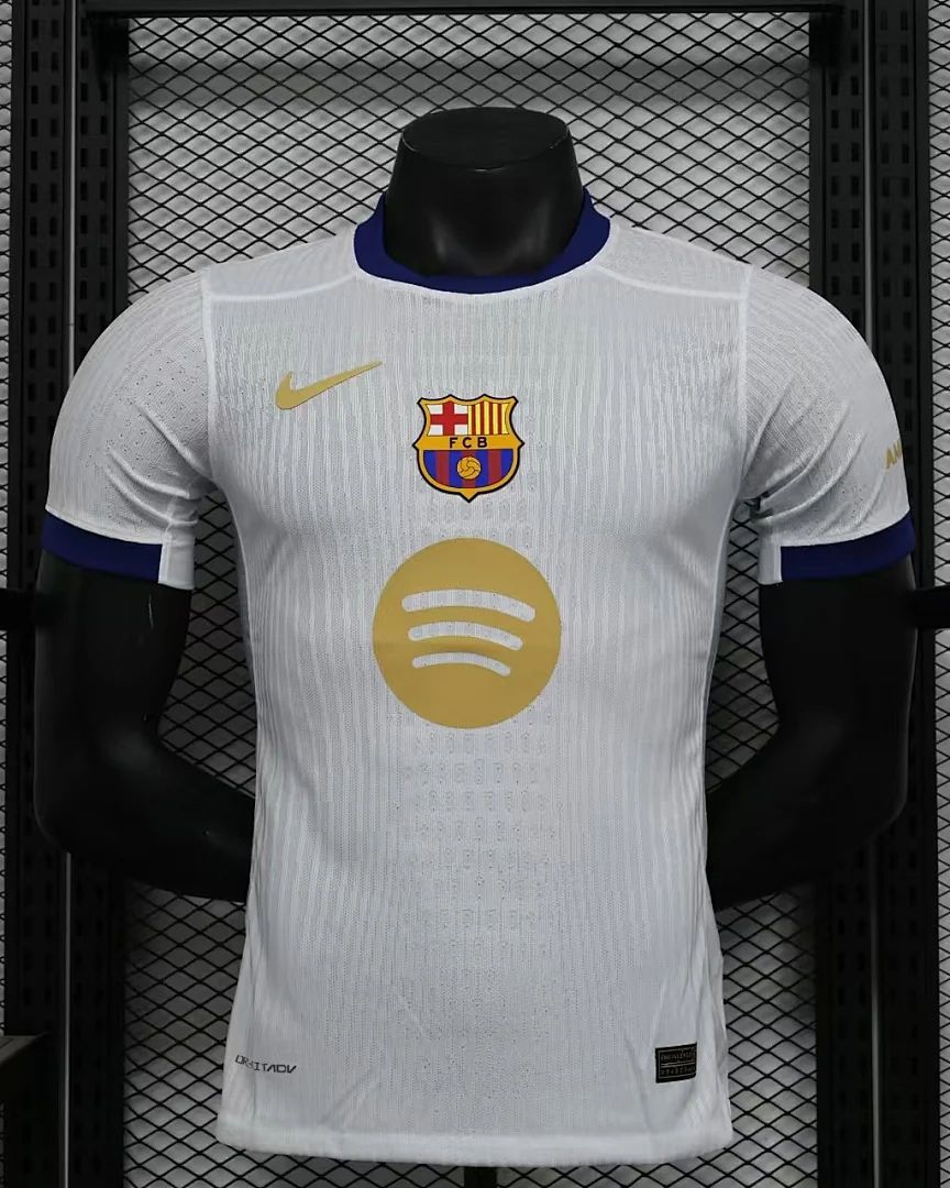 Camisola Barcelona Edição Especial Branca Versão Jogador