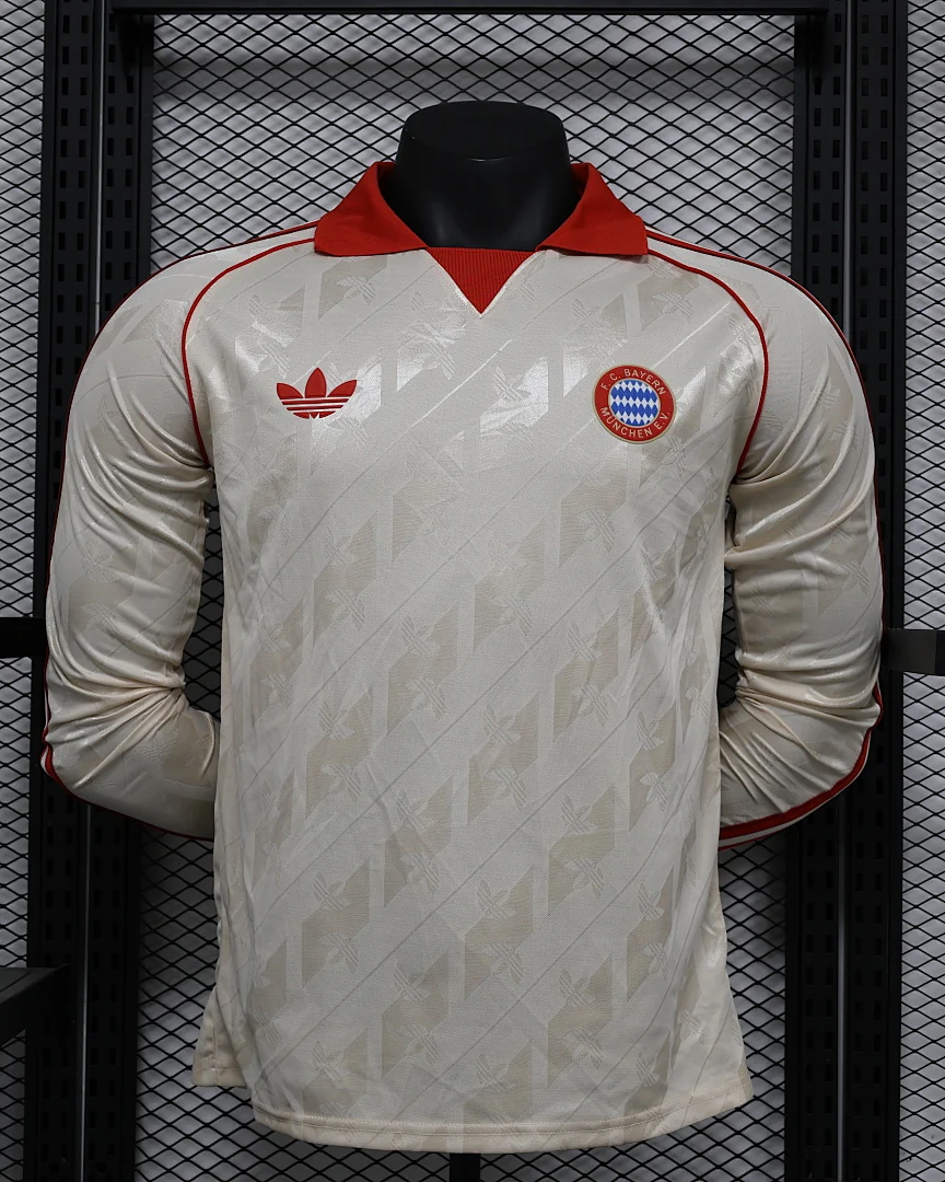Camisola Retro Bayern Munique Manga Comprida