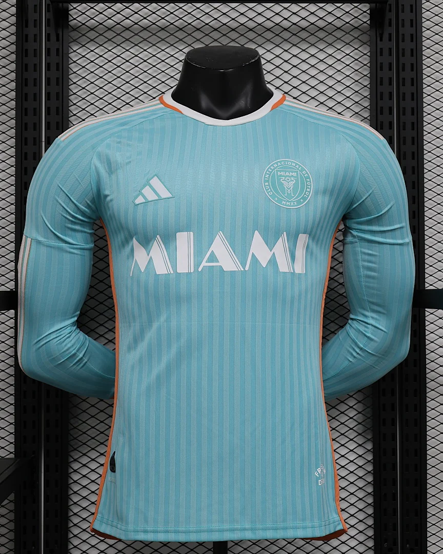 Camisola Inter Miami Terceira Versão Jogador Manga Comprida