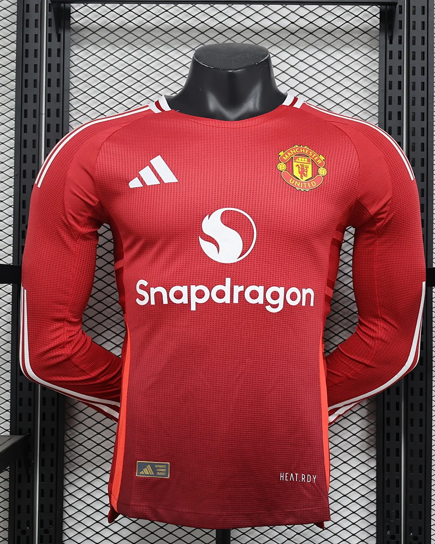 Camisola Manchester United Principal Versão Jogador Manga Comprida