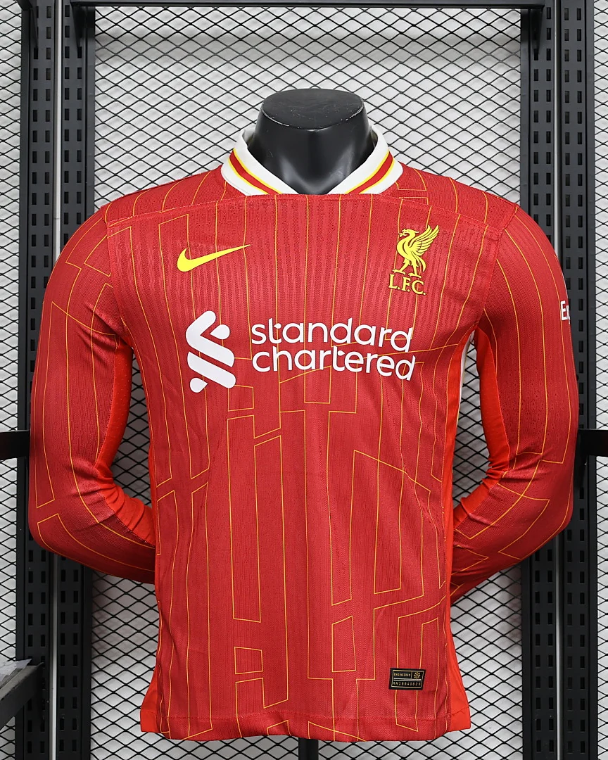 Camisola Liverpool Principal Versão Jogador Manga Comprida