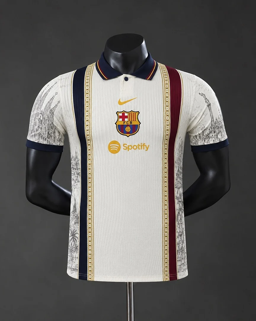 Polo Barcelona 26/27 Edição Especial Branco Versão Jogador