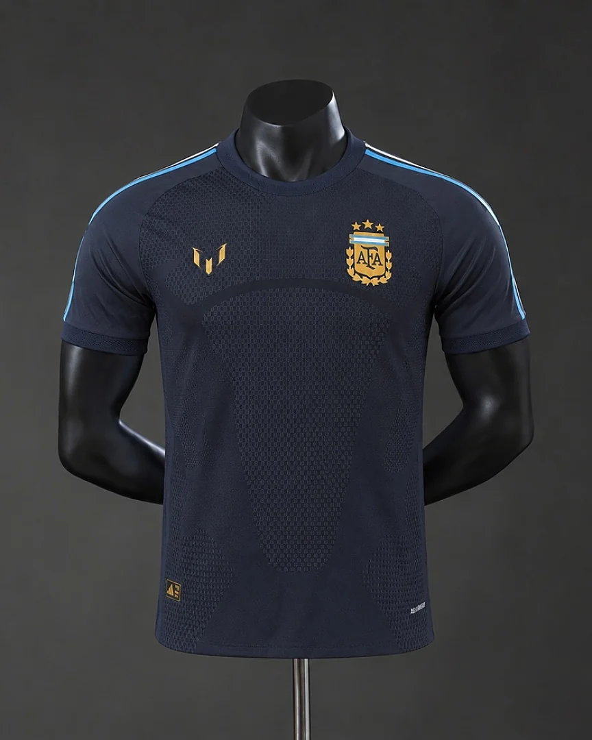 Camisola Argentina 2026 Edição Especial Preta Versão Jogador