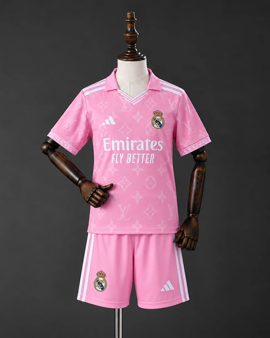 Kit Criança Real Madrid 26/27 Edição Especial Rosa