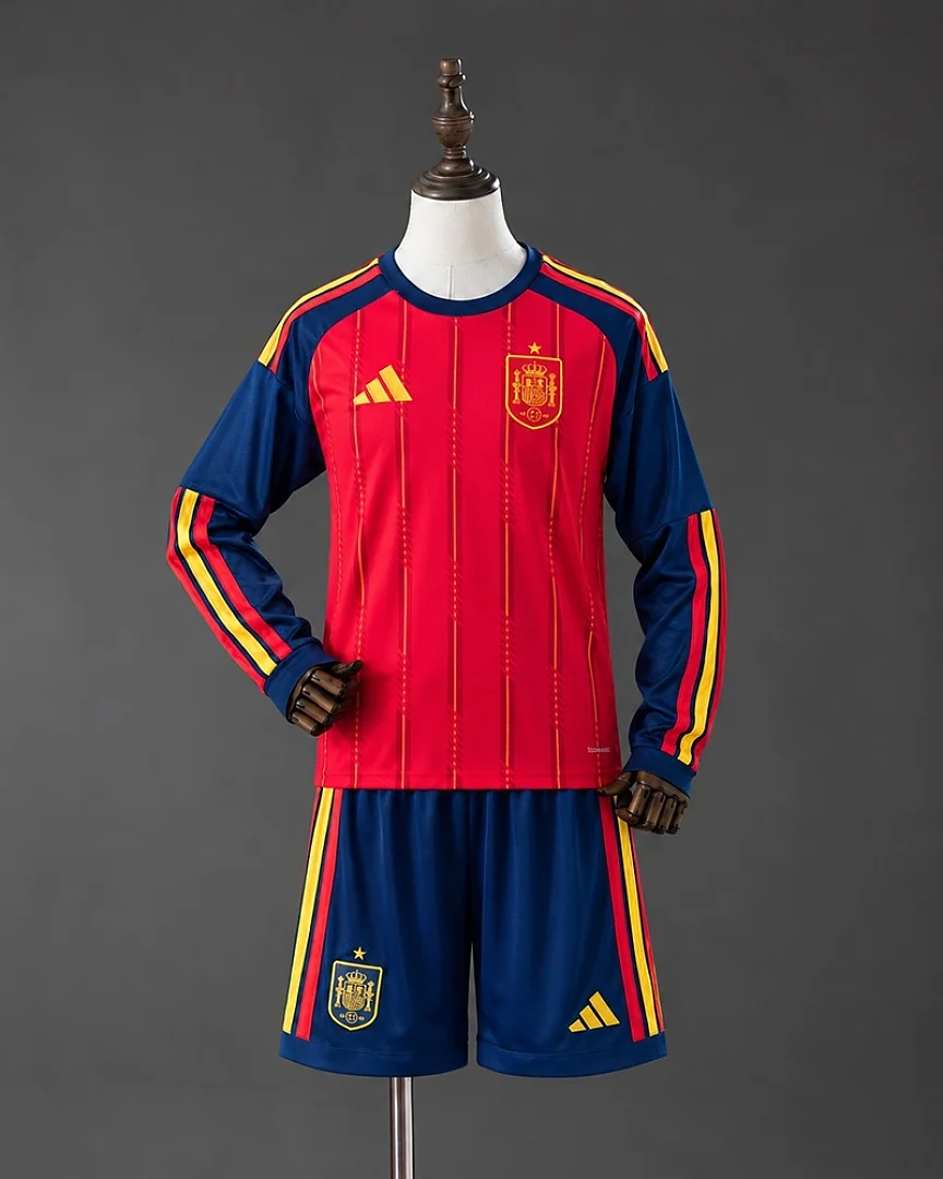 Kit Criança Espanha 2026 Principal Manga Comprida