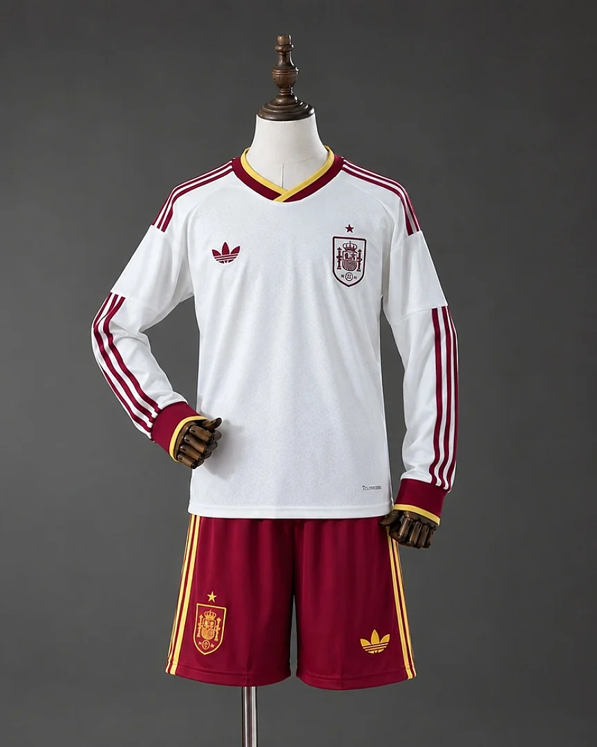 Kit Criança Espanha 2026 Alternativa Manga Comprida