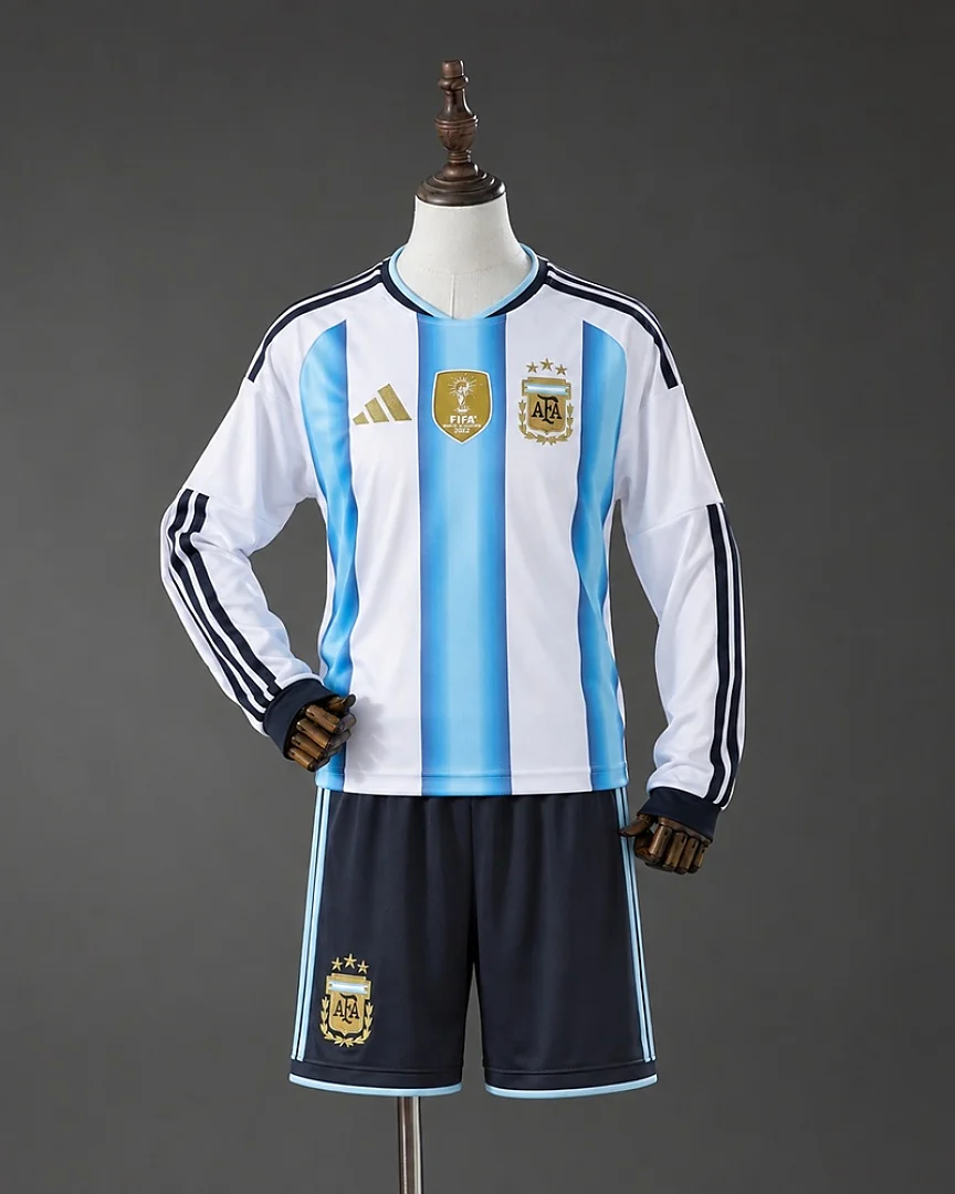 Kit Criança Argentina 2026 Principal Manga Comprida