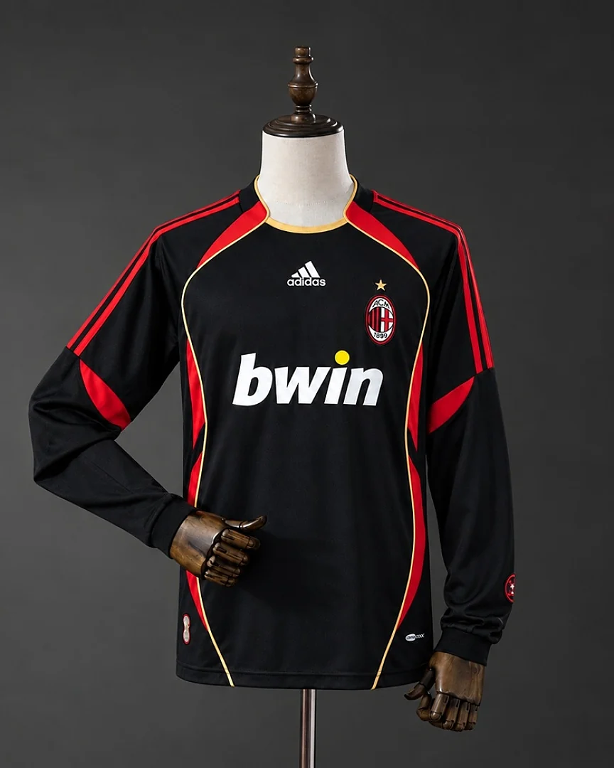 Camisola Retro AC Milan 2006 Terceira Manga Comprida