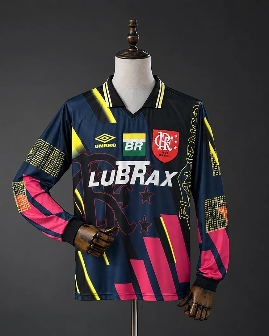 Camisola Retro Flamengo 1998 Guarda-Redes Manga Comprida