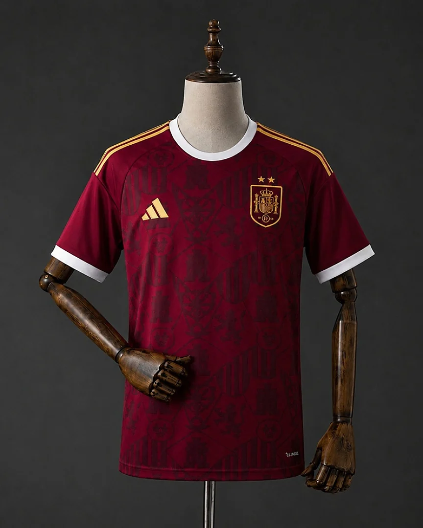 Camisola Espanha 2026 Comemorativa Vermelha · Modelo 2