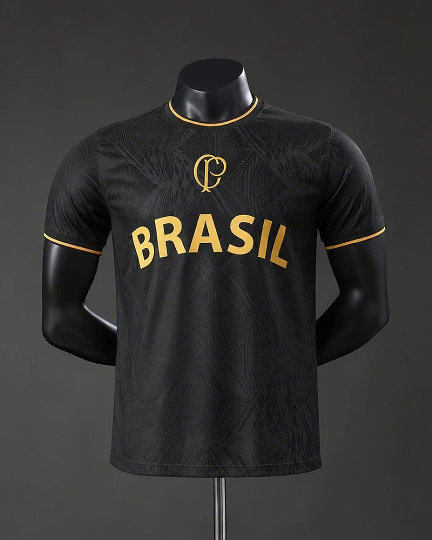 Camisola Corinthians 26/27 Edição Especial Preta Versão Jogador