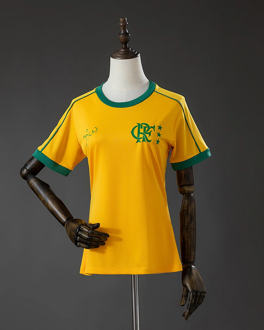 Camisola Flamengo 26/27 Mundial Zico Amarela Mulher