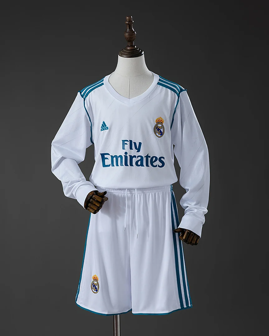 Kit Criança Real Madrid 17/18 Principal Manga Comprida