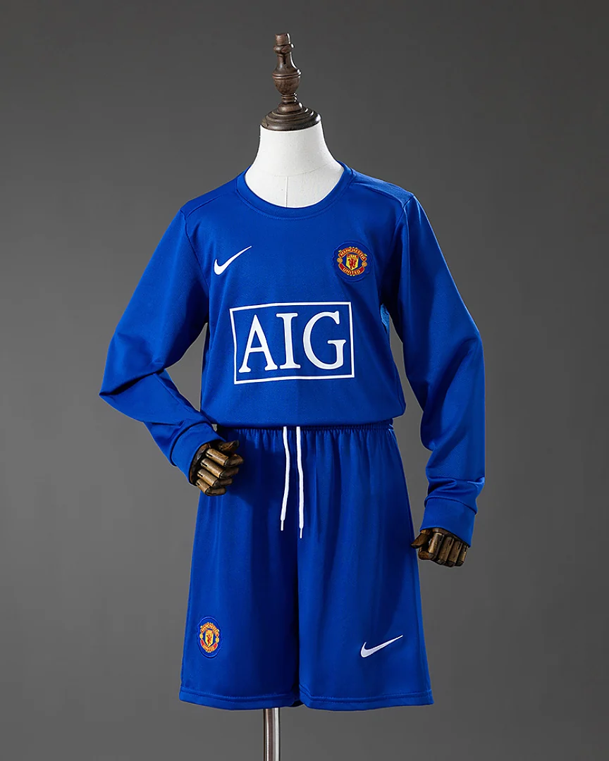 Kit Criança Manchester United 08/09 Terceira Manga Comprida
