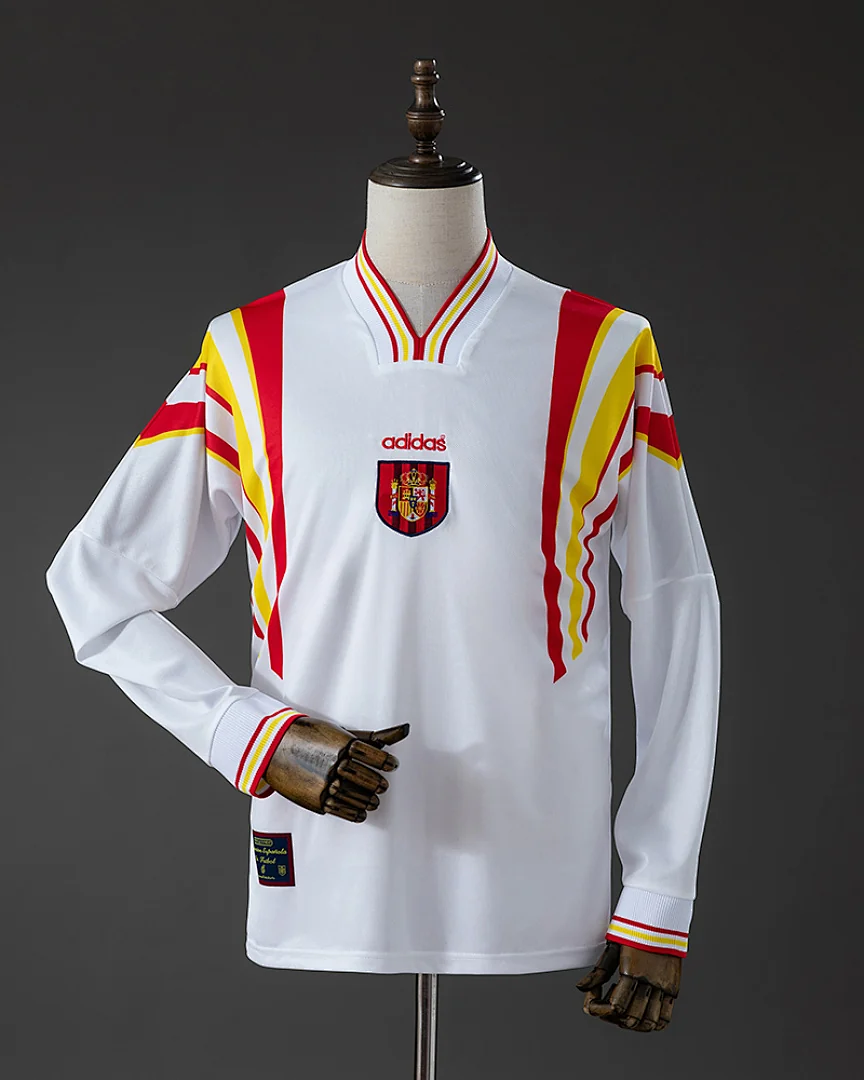 Camisola Retro Espanha 1996 Alternativa Manga Comprida