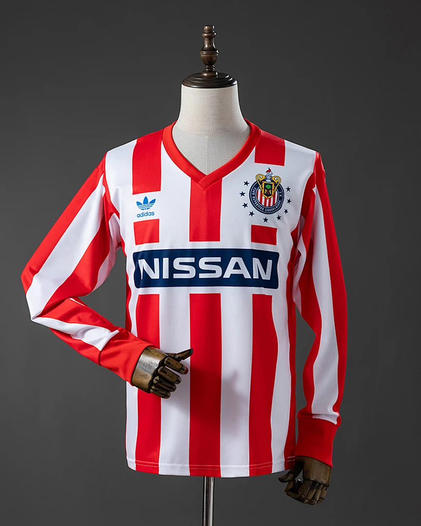 Camisola Retro Chivas de Guadalajara 1990/91 Principal Manga Comprida