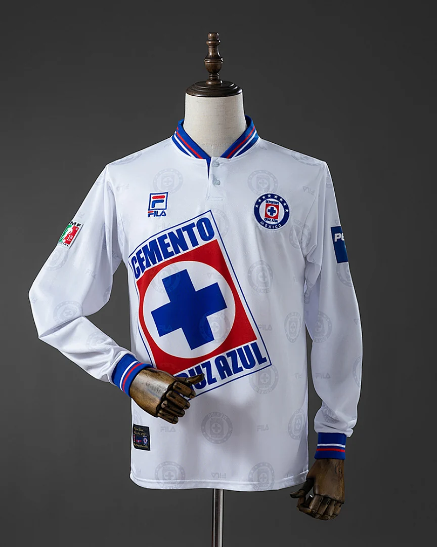 Camisola Retro Cruz Azul 1998 Alternativa Manga Comprida