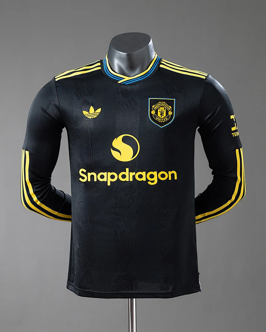 Camisola Manchester United 25/26 Terceira Versão Jogador Manga Comprida