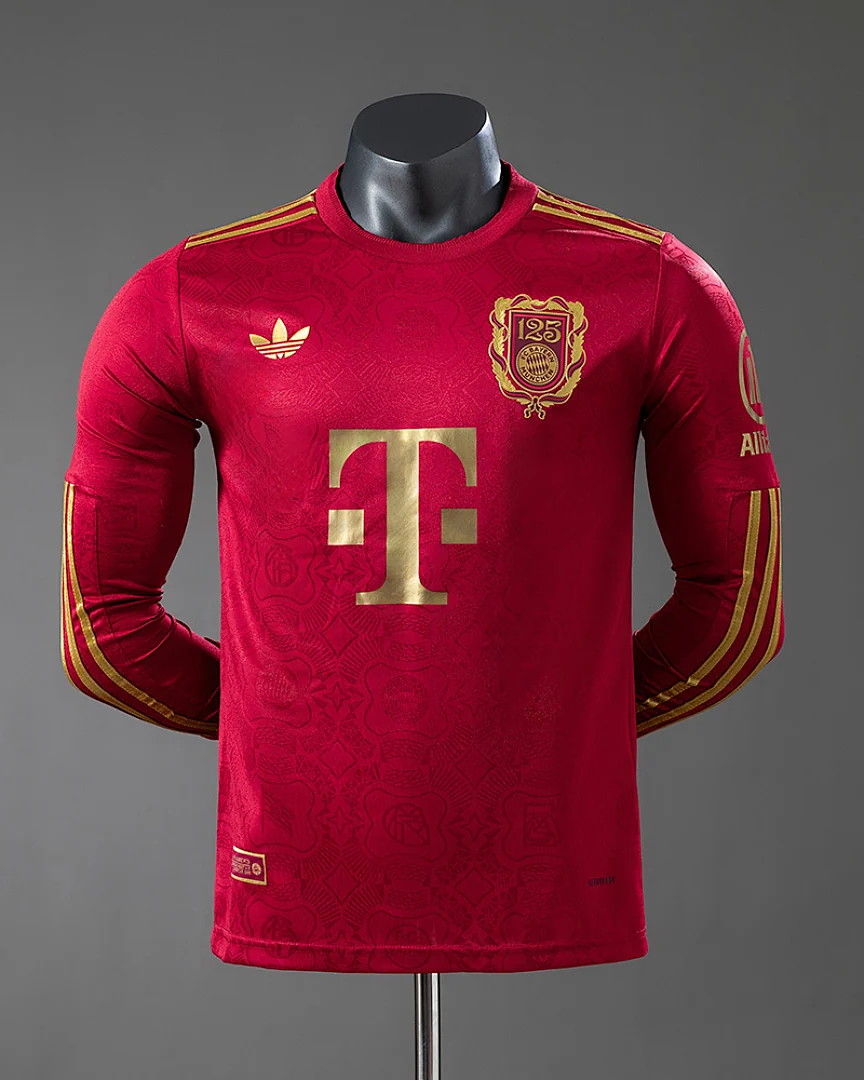 Camisola Bayern Munique 25/26 125 Anos Versão Jogador Manga Comprida