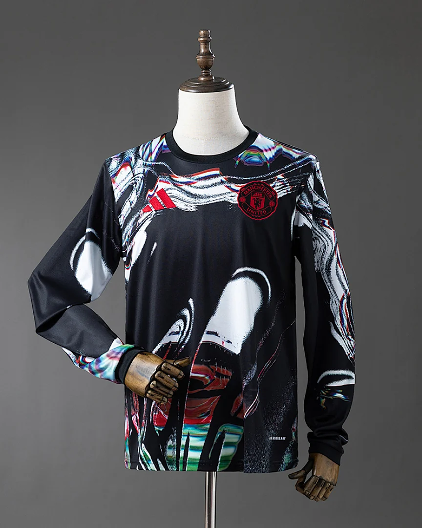 Camisola Manchester United 25/26 Pré-Jogo Manga Comprida