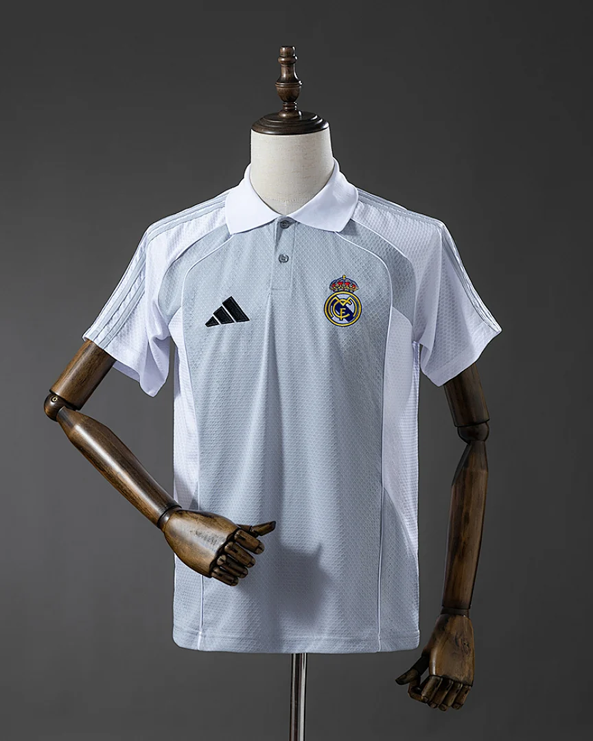 Polo Real Madrid 25/26 Cinzento