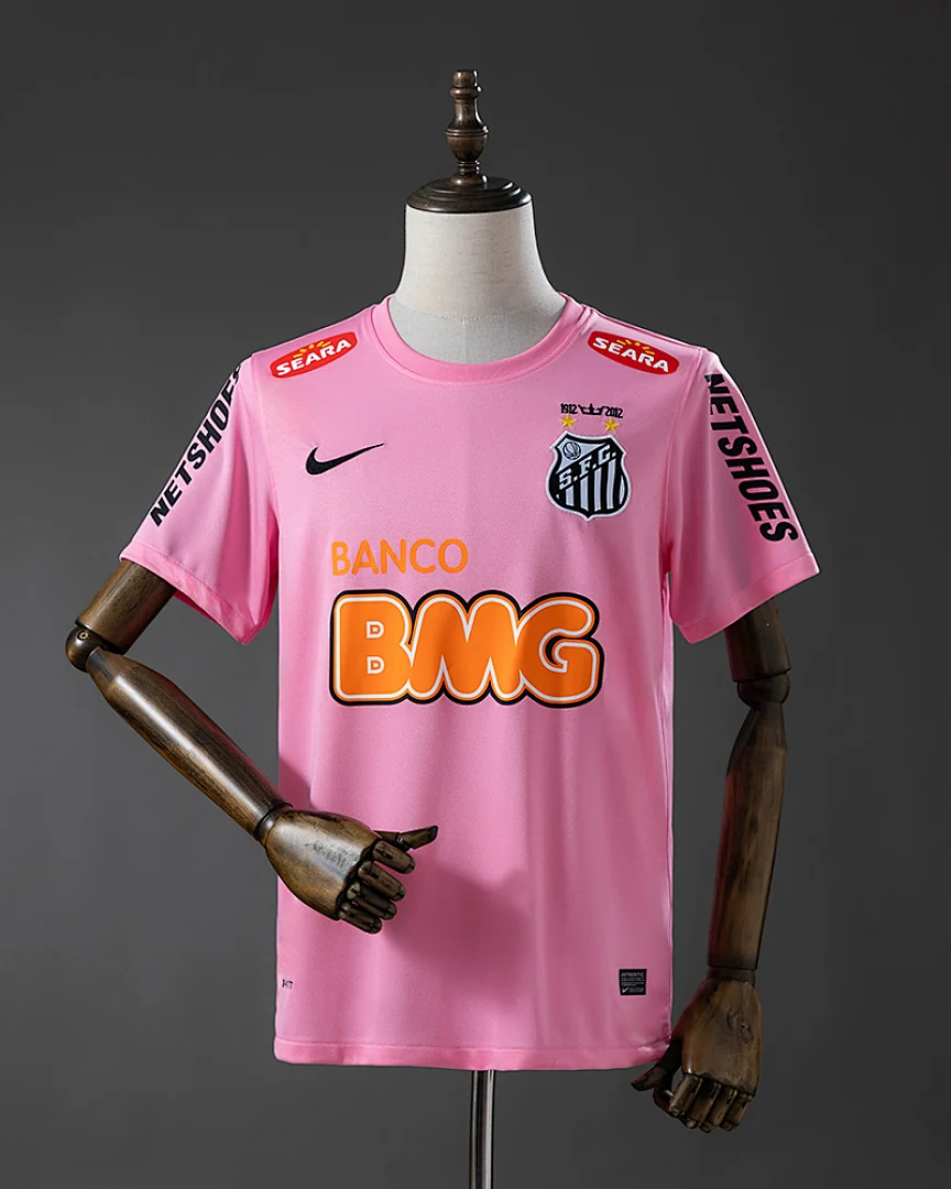 Camisola Retro Santos 12/13 Rosa