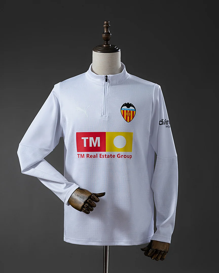 Camisola de Treino Valência 25/26 Branca Manga Comprida