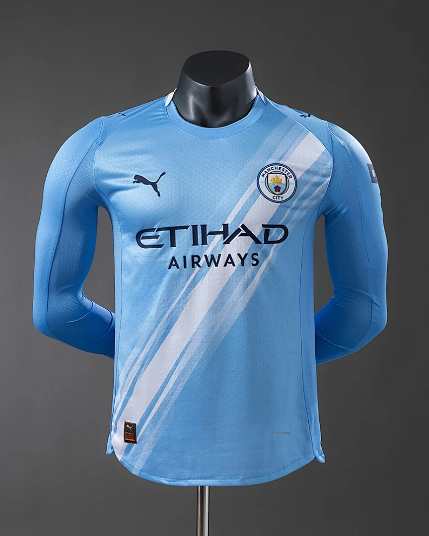 Camisola Manchester City 25/26 Principal Versão Jogador Manga Comprida