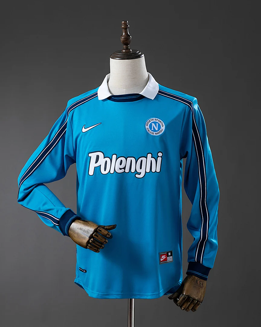 Camisola Retro Nápoles 1998/99 Principal Manga Comprida