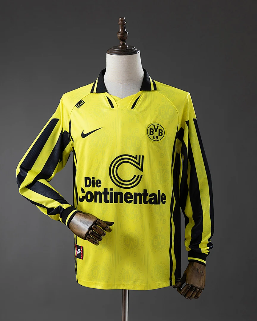 Camisola Retro Borussia Dortmund 1996/97 Principal Manga Comprida