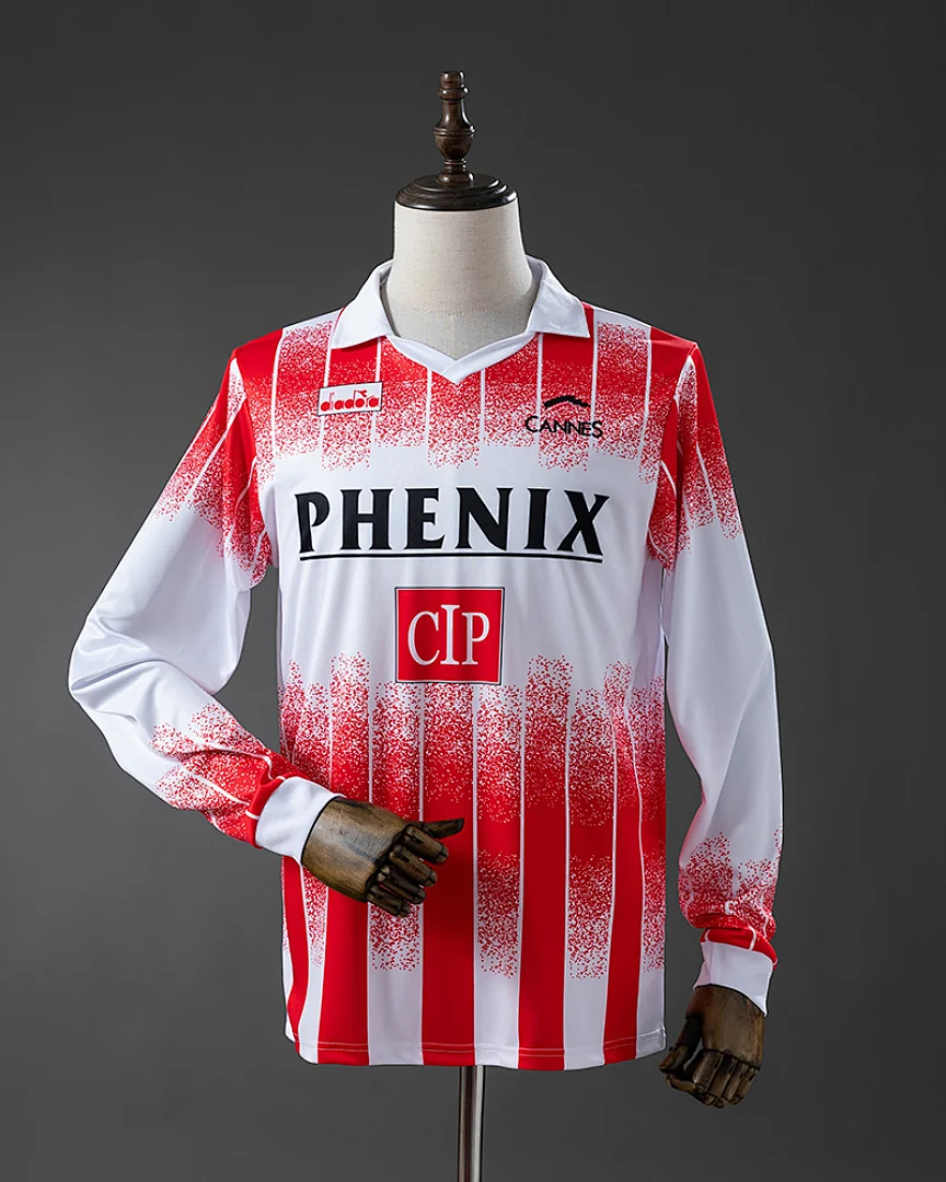 Camisola Retro Cannes 1991/92 Principal Manga Comprida